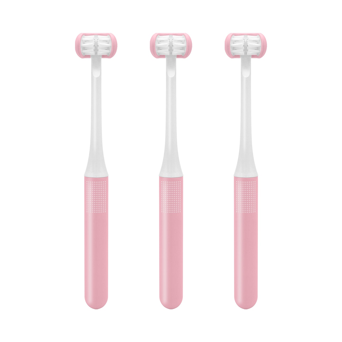 3 Sided Toddler Toothbrush, Soft Bristles Kids Toothbrush, Kids Silicone Elastic Brush Heads Gentle Clean Each Tooth