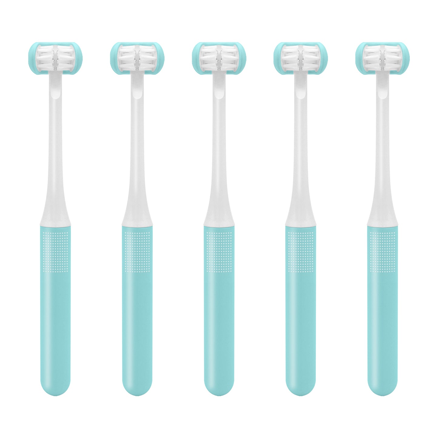 3 Sided Toddler Toothbrush, Soft Bristles Kids Toothbrush, Kids Silicone Elastic Brush Heads Gentle Clean Each Tooth