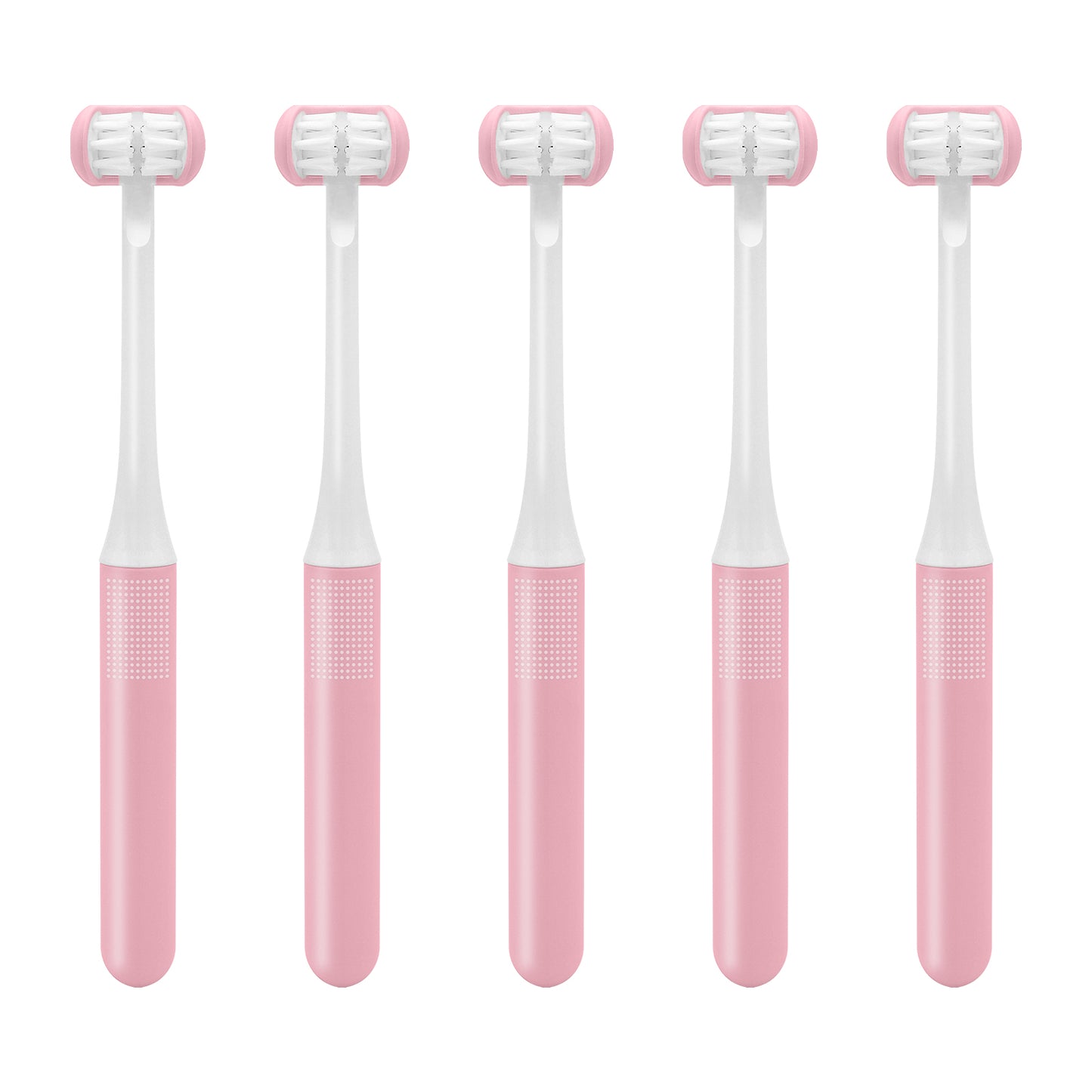 3 Sided Toddler Toothbrush, Soft Bristles Kids Toothbrush, Kids Silicone Elastic Brush Heads Gentle Clean Each Tooth