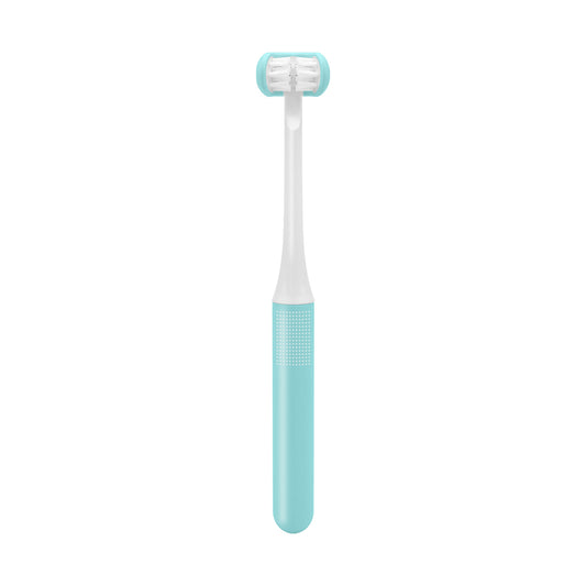 3 Sided Toddler Toothbrush, Soft Bristles Kids Toothbrush, 3 Sided Toothbrush Kids Silicone Elastic Brush Heads Gentle Clean Each Tooth(Model#C1)