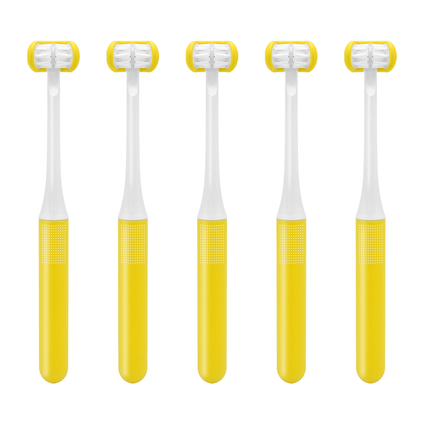 3 Sided Toddler Toothbrush, Soft Bristles Kids Toothbrush, Kids Silicone Elastic Brush Heads Gentle Clean Each Tooth