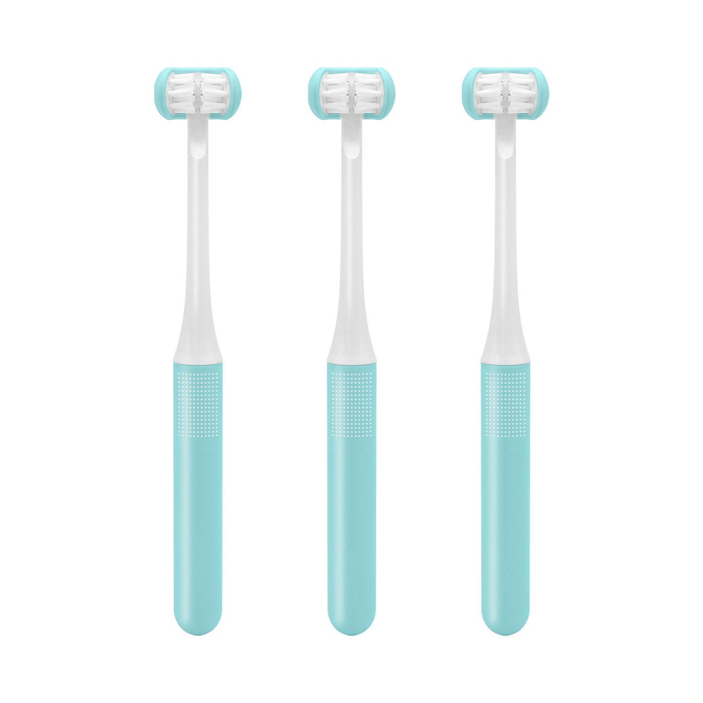 3 Sided Toddler Toothbrush, Soft Bristles Kids Toothbrush, Kids Silicone Elastic Brush Heads Gentle Clean Each Tooth