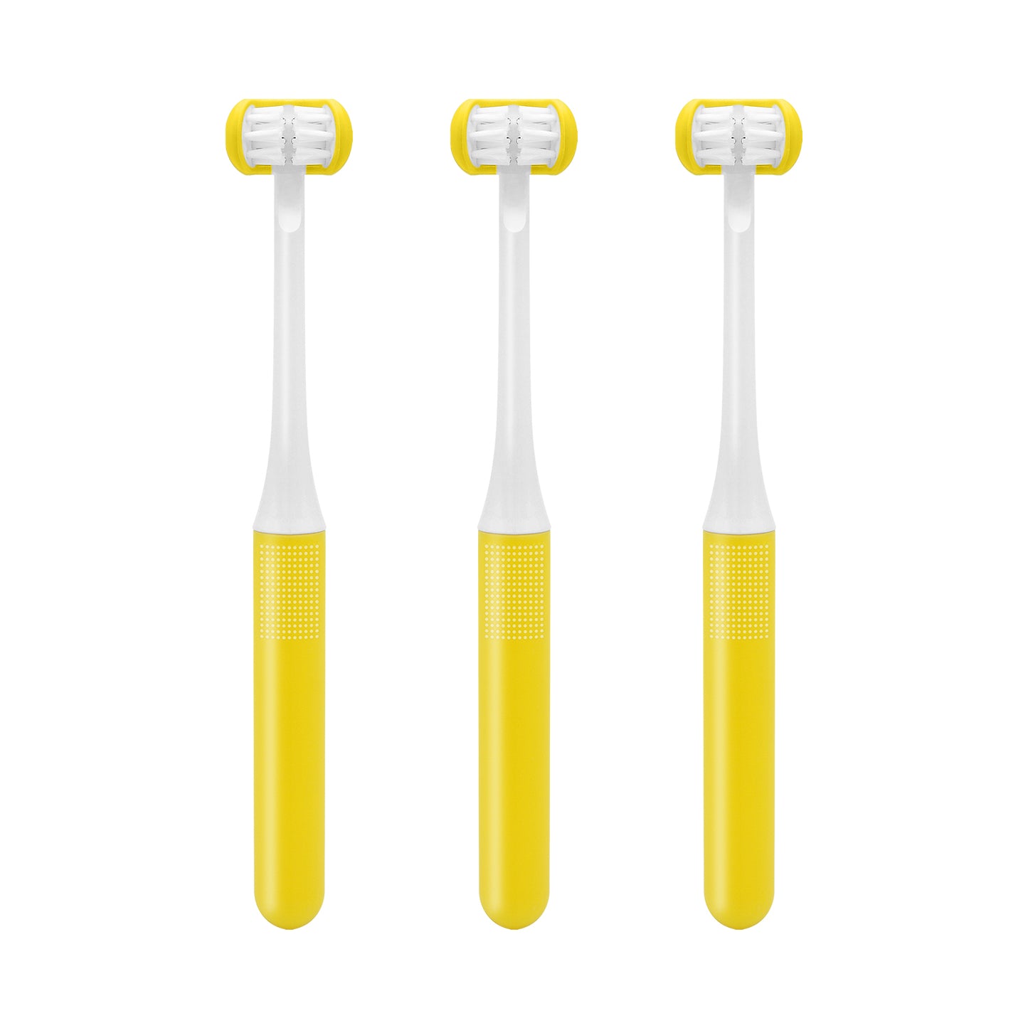 3 Sided Toddler Toothbrush, Soft Bristles Kids Toothbrush, Kids Silicone Elastic Brush Heads Gentle Clean Each Tooth