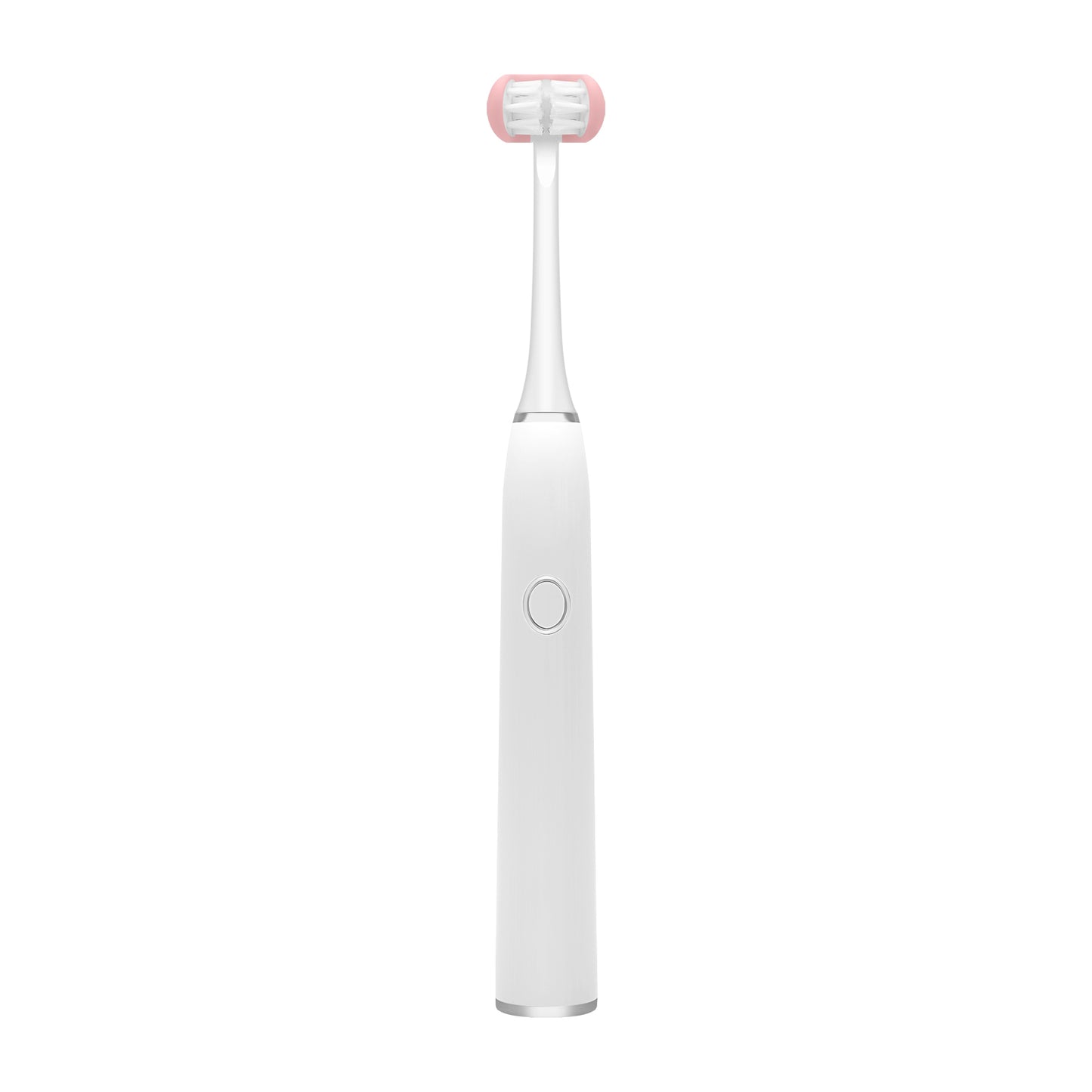 3 Sided Electric Toothbrush, One Charge for 100 Days, with 2 Brush Heads for Adults and Kids, Wireless Fast Charge, 5 Modes with 2 Minutes Built in Smart Timer